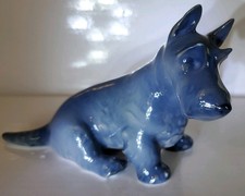 Royal Copenhagen Scottish Terrier Blue Gray Porcelain Dog Figurine Brugskunst picture