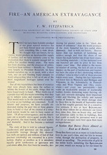 1908 Firemen Fire Fighting in America illustrated picture