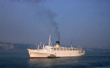 sl46 Slide 1950's SS Olympia Ocean Liner Greek Line Ship Maritime 623a picture