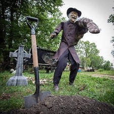 Seasonal Visions 6 ft Grave Robber Animated Prop - Black picture