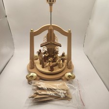 Käthe Wohlfahrt German Christmas Pyramid Nativity Jesus Candle Carousel picture
