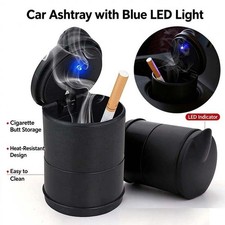 New Portable Car Auto Ashtray Blue LED Light Smokeless Ashtray Cigarette Holder picture