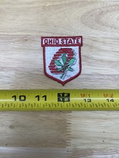 NOS VINTAGE OHIO STATE BUCKEYES EMBROIDERED IRON ON PATCH QTY 1 picture