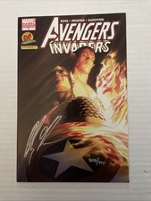 Avengers/Invaders 2 Variant Edition Dynamic Forces Comic Signed Alex Ross W COA picture