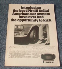 1977 Pirelli P76 Tires Vintage Ad 