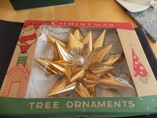 Fantasia Brand Christmas Tree Ornament Gold  Star Original Box picture