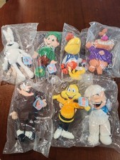 NWT VTG Complete Set of 7 General Mills Breakfast Babies 1997 Bean Plush Mascot picture