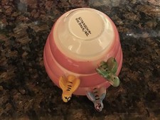 Menschik Goldman Inc Vtg Ceramic Bee Hive Measuring Cups Pink Set Of 3 picture