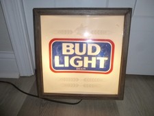 Vintage Bud Light Light Up Beer Sign Budweiser Man Cave picture