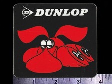 DUNLOP TIRES - Original Vintage 1970's 80's Racing Decal/Sticker 3.75 inch size picture