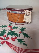 Longaberger 2012 Mint with Tag 10 Inch Christmas Drum Set picture