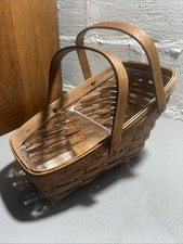 Longaberger 1989 Medium Vegetable Basket & Protector picture