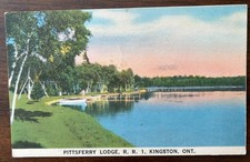 KINGSTON ONTARIO ON, CANADA~Pittsferry Lodge R.R.1~1940 Postcard picture