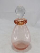 Pink Clear Glass Perfume Bottle With Glass Stopper picture