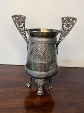 Rare Antique Rogers Smith Quadruple Silverplate Spooner No 1423 Victorian 1800s picture