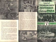 1940s OKEFENOKEE SWAMP PARK vintage tourism brochure with map SUWANNEE, FLORIDA picture