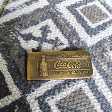 Coca-Cola St Louis World’s Fair 1904 Solid Brass Money Clip picture