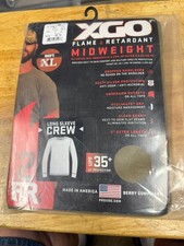 XGO 2F11A Tan 499 Flame Retardant 2 X-LG Midweight Long Sleeve Crew New Sealed picture