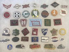 Vintage Railroad Lapel Pins Lot of 38 Train Memorabilia NOS picture