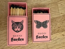 Gucci Garden Florence Italy Exclusive Match Holders – Cat & Butterfly – Set of 2 picture