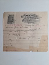 1897 Jas Bute Houston Texas Illustrated Billhead Paints Oils Window Invoice picture