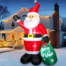 7 FT Christmas Inflatable Santa Claus with Gift Bag, Blow up Giant Santa Claus I picture