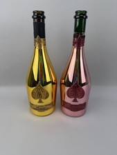 Lot of 2 Armand De Brignac Ace of Spade Champagne Brut & Brut Rose Empty Bottles picture