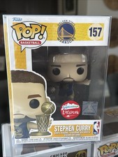 Funko Pop Stephen Curry w Championship Trophy Fugitive Toys Exclusive In Hand picture