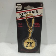 VTG ZX Keychain DATSUN NISSAN Z 240 260 280 300 Enamel On Solid Brass Ring Fob  picture