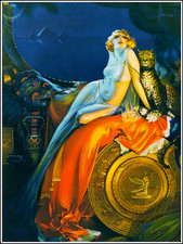 Vintage 1920s Art Deco Cleopatra  Poster - 24x36” by Ralph Armstrong picture