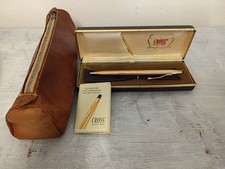 Vintage Cross Ladies 14K Gold Filled Pen & Carry Case + leather bag picture