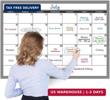 Large Dry Erase Calendar Wall Whiteboard 40x28 Monthly Erasable Board picture