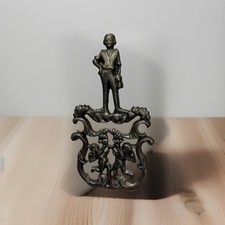 Vintage 1955 Cast Iron Cherub Wall Plaque Putti Angel Architectural Decor picture