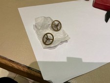 pair NOS vintage clock balance wheels picture