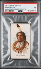 1888 N2 ALLEN & GINTER AMERICAN INDIAN CHIEFS HAIRY BEAR PSA 1 157296943 picture