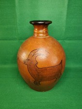 Solis Ollin Mexican Pottery Ram Pitcher Vase Borrego Cimarron Folk Art Handmade picture