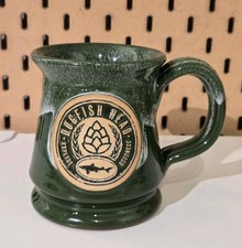 Dogfish Head Deneen Pottery Mug Beer Coffee Mug Green White Foam Glaze 2022 picture