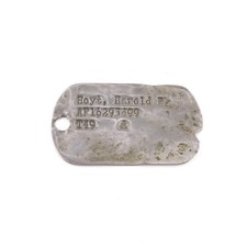 Vintage US Military Identification Aluminum Dog Tag Harold P Hoyt T49 1949 USAF picture