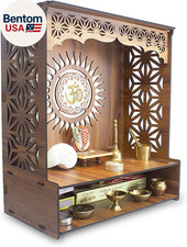 ® Shree Beautiful Wooden Pooja Stand for Home Mandir for Home Temple for Home an picture