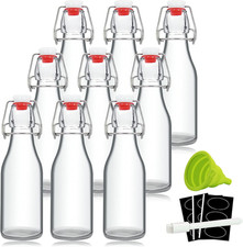 YEBODA 8Oz Swing Top Bottles - Glass Beer Bottle with Airtight Rubber Seal Flip picture