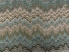 Vervain Flamestitch Bargello Weave Fabric- Mystic Shoreline / Jadeite 0.45 yds picture