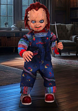 Universal 3.5ft Animated LED Scarred Chucky Halloween Decoration, Multicolor picture