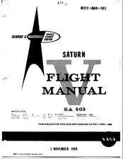 243 Page Nov 1968 NASA APOLLO SATURN V SA 503 Launch Vehicle Flight Manual on CD picture