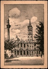Vintage Roma Basilica di S. Maria Maggiore Italy Postcard by A. Scarmiglia ASER picture