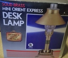 Solid Brass Mini Orient Express Paris-Istanbul Vintage  Desk Lamp picture