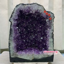 36LB Natural Amethyst Geode Quartz Crystal Cluster Cathedral Energy healing picture