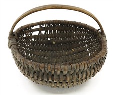 American Antique Splint Mellon or Egg Basket 9.25