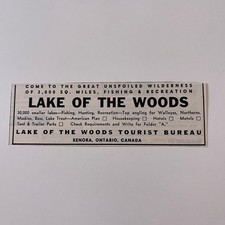 Lake of the Woods Tourist Bureau Kenora ON Canada 1965 Magazine Ad SAG6-H1 picture