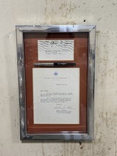 1973 Spiro T. Agnew Signed Pen Framed Vice President Letter Nixon Era Political picture