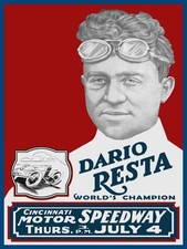 Dario Resta at Cincinnati Motor Speedway NEW Sign 18x24